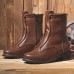 Men Vintage Comfort Square Toe Mid  calf Western Boots