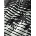 Mens Coconut Tree Striped Print Holiday Loose Drawstring Shorts