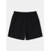 Mens Side Ethnic Ribbon Loose Drawstring Waist Shorts