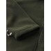 Mens Pure Color Fleece Pocket Lined Stand Collar Thick Warm Track Jacket