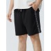 Mens Side Ethnic Ribbon Loose Drawstring Waist Shorts